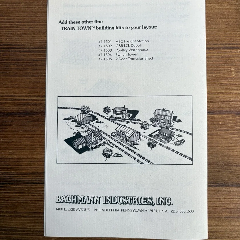 Bachmann Train Town HO Scale Passenger Station Model Kit 47-1506 Complete Box